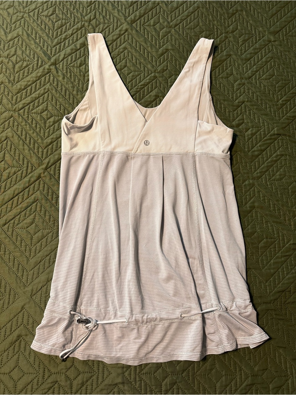 Lululemon Light Gray Tank with Drawstring